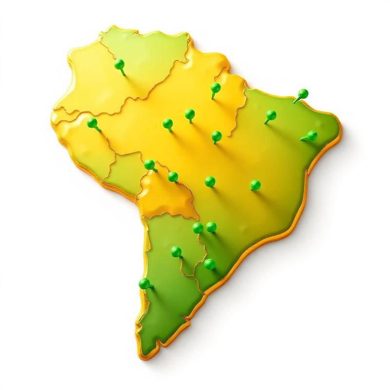Mapa de representantes no Brasil